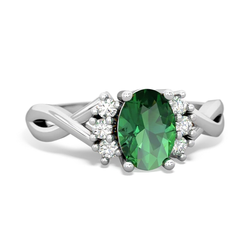 lab emerald filligree ring