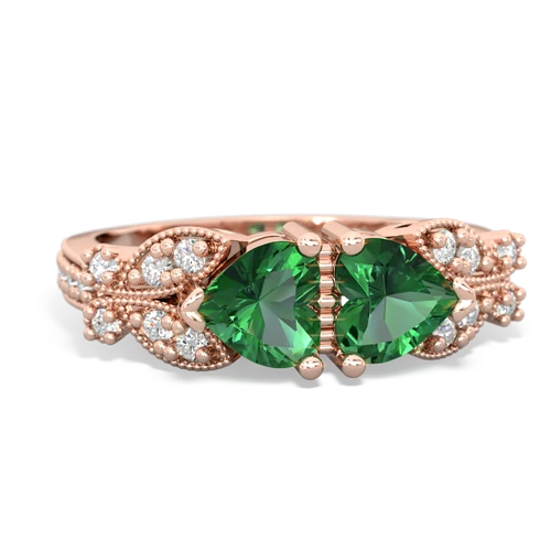 lab emerald keepsake butterfly ring