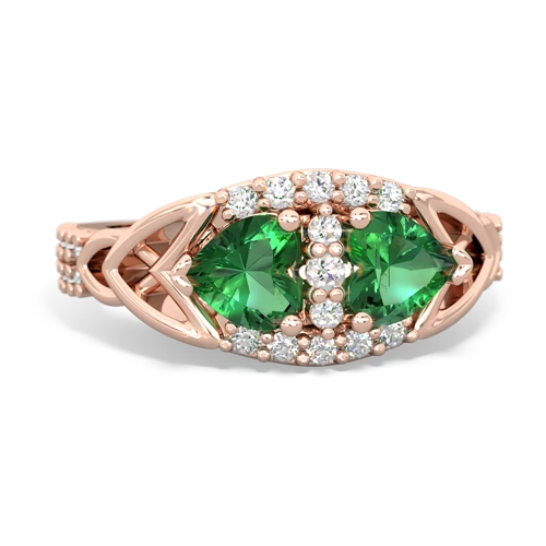 lab emerald keepsake engagement ring