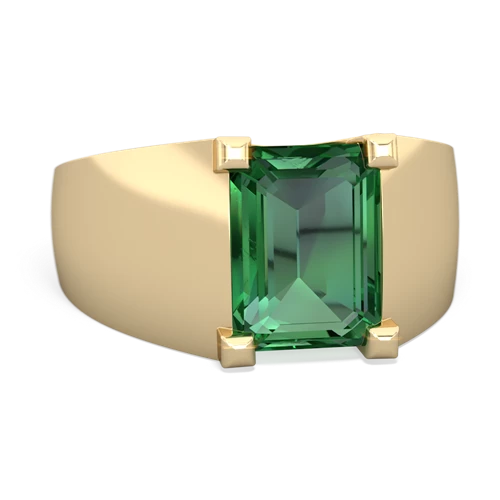 lab emerald mens ring