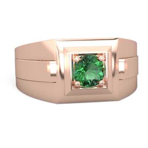 Lab Emerald Men's Lab Created Emerald ring Ring