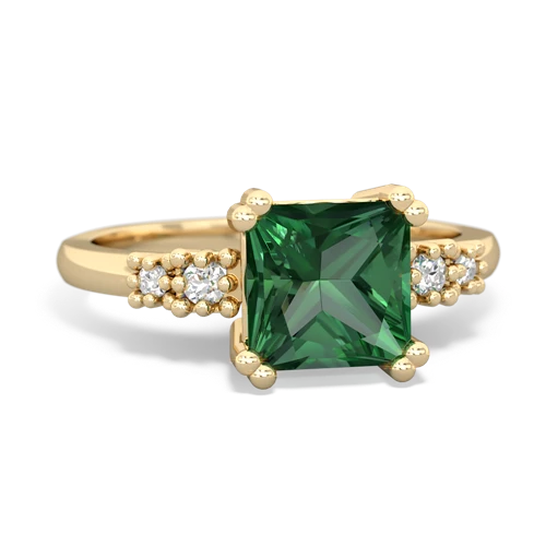 lab emerald modern ring