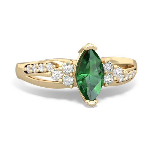 Lab Emerald Antique Style Lab Created Emerald ring Ring