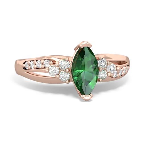 lab emerald modern ring