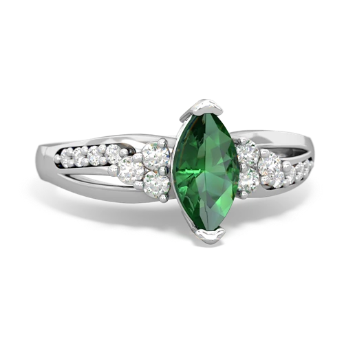 lab emerald modern ring