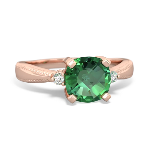 lab emerald modern ring