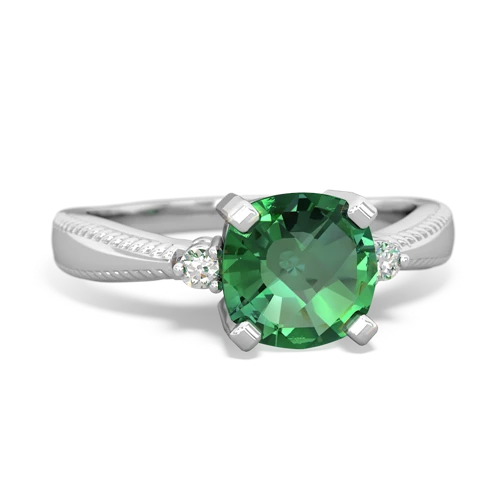 lab emerald modern ring