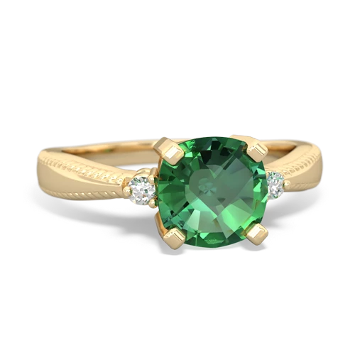 lab emerald modern ring