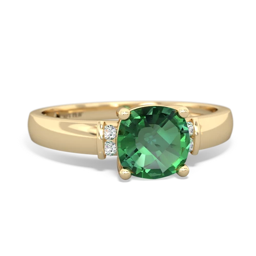 lab emerald modern ring