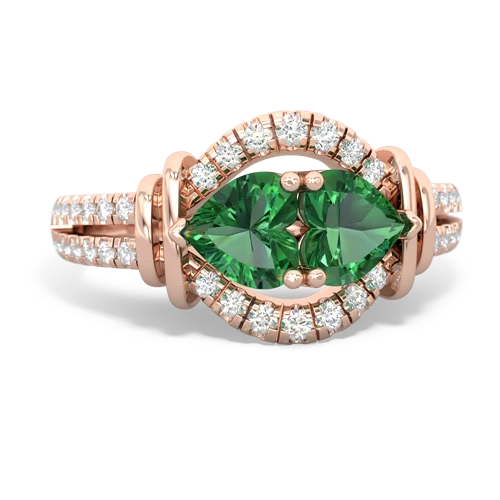 Lab Emerald Art-Deco Keepsake Lab Created Emerald ring Ring