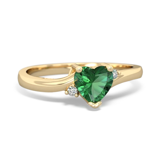 lab emerald petite ring