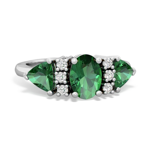 lab emerald timeless ring