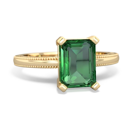 lab emerald timeless ring