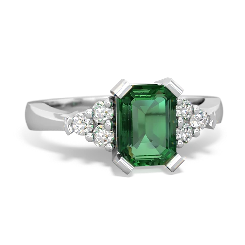 lab emerald timeless ring