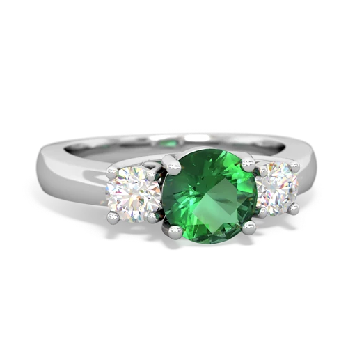 lab emerald timeless ring