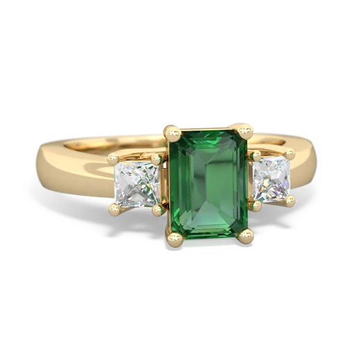 lab emerald timeless ring