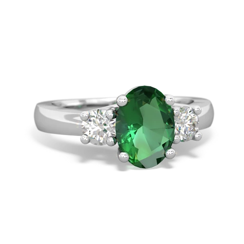 lab emerald timeless ring