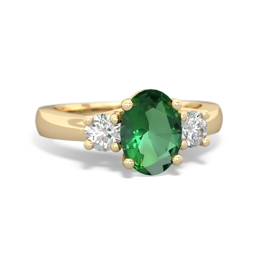 lab emerald timeless ring