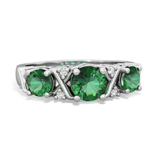 lab emerald timeless ring