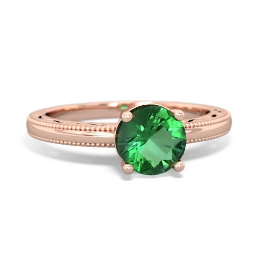 lab emerald timeless ring
