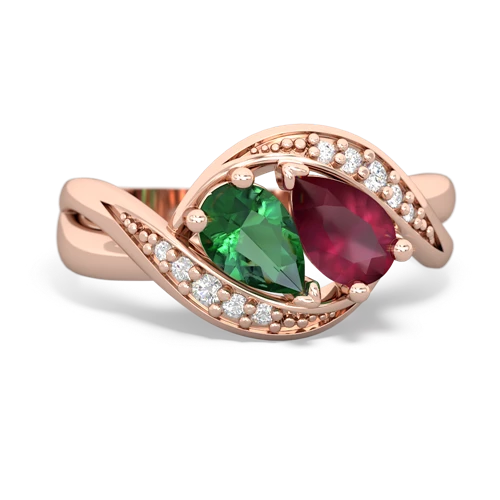 lab emerald-ruby keepsake curls ring