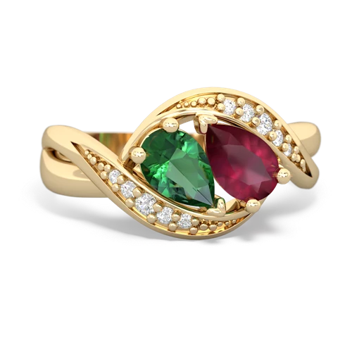 lab emerald-ruby keepsake curls ring