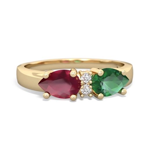 lab emerald-ruby timeless ring