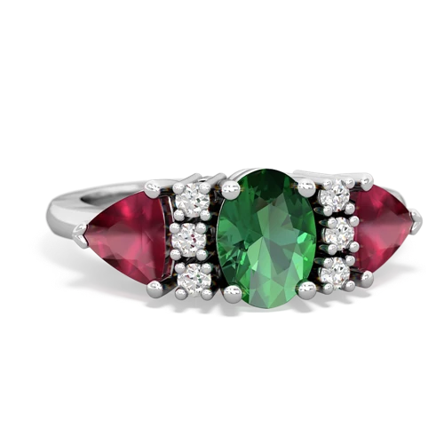 lab emerald-ruby timeless ring