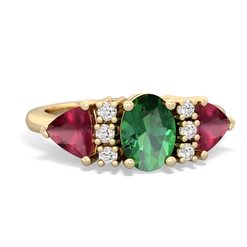 lab emerald-ruby timeless ring