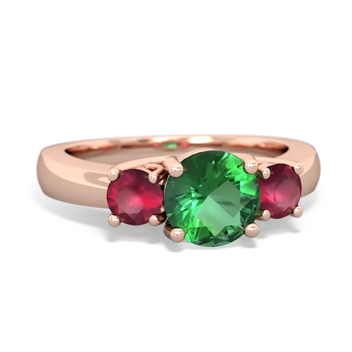 lab emerald-ruby timeless ring