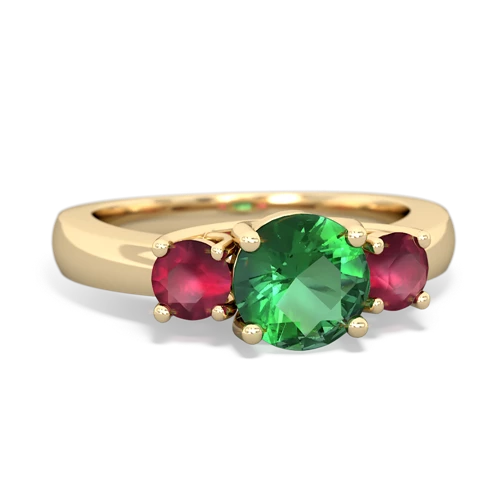 lab emerald-ruby timeless ring