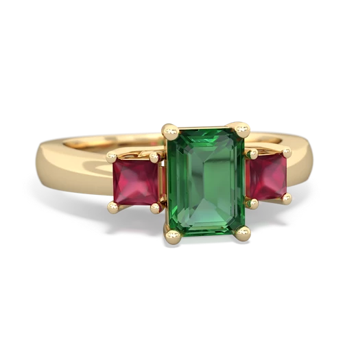 lab emerald-ruby timeless ring