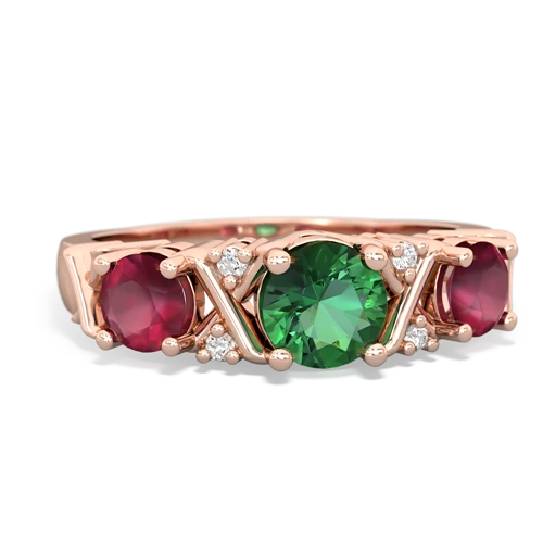 lab emerald-ruby timeless ring