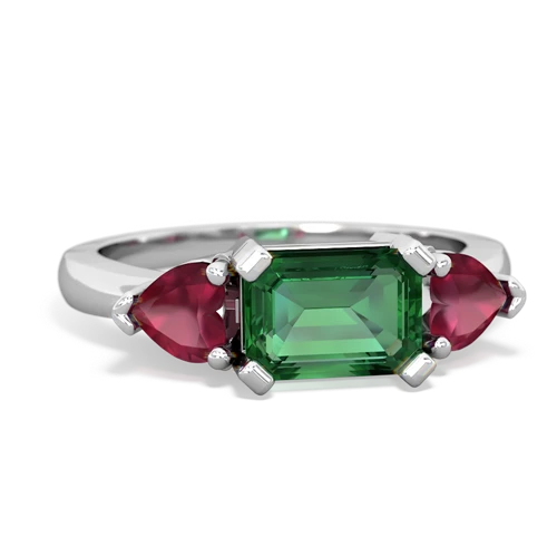 lab emerald-ruby timeless ring