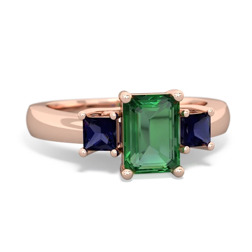 lab emerald-sapphire timeless ring