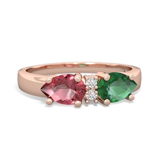 lab emerald-tourmaline timeless ring