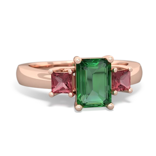 lab emerald-tourmaline timeless ring