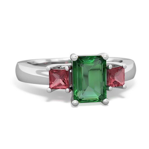 lab emerald-tourmaline timeless ring