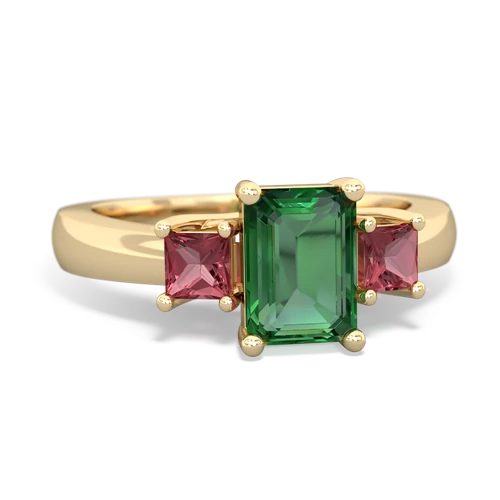 lab emerald-tourmaline timeless ring