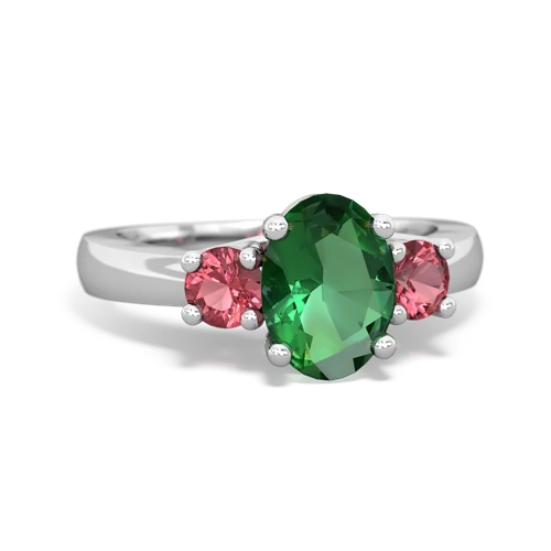 lab emerald-tourmaline timeless ring