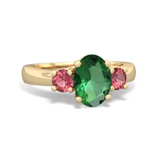 lab emerald-tourmaline timeless ring