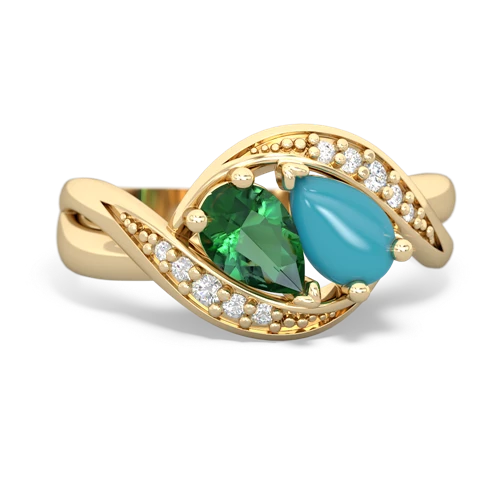 lab emerald-turquoise keepsake curls ring