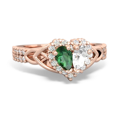 lab emerald-white topaz keepsake engagement ring