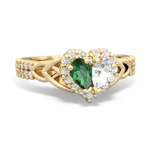 lab emerald-white topaz keepsake engagement ring