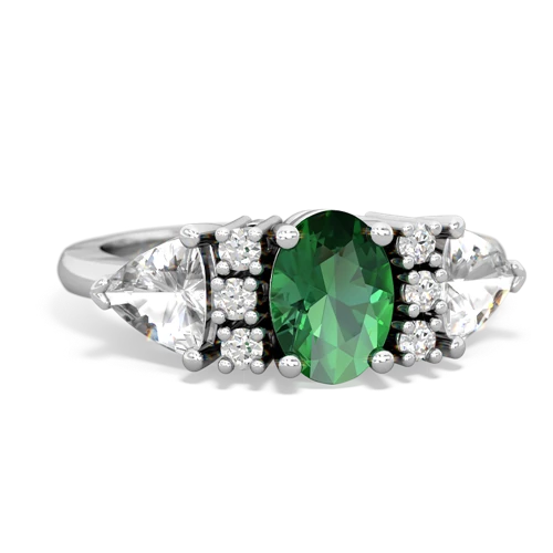 lab emerald-white topaz timeless ring