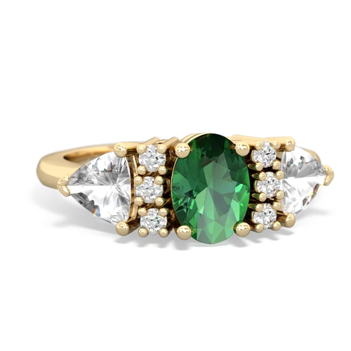 lab emerald-white topaz timeless ring