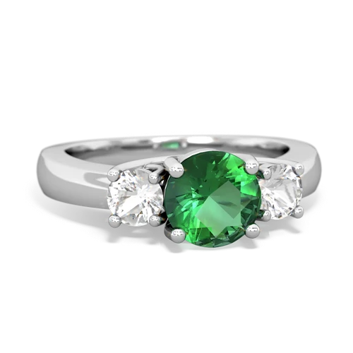 lab emerald-white topaz timeless ring