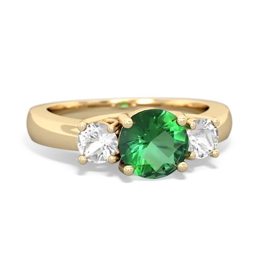 lab emerald-white topaz timeless ring