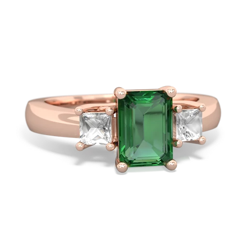 lab emerald-white topaz timeless ring