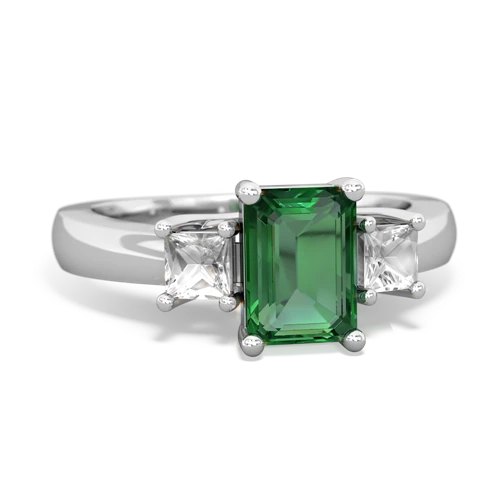 lab emerald-white topaz timeless ring